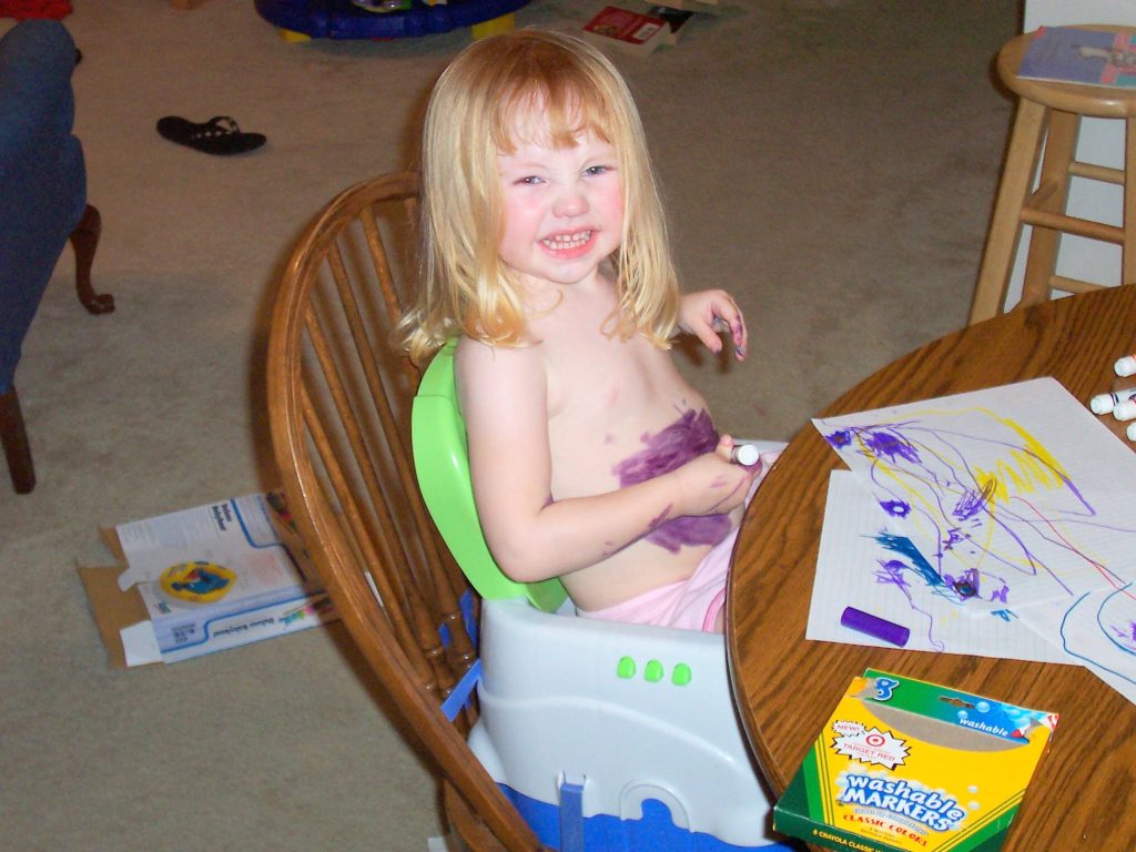 “Look, I’m purple!”