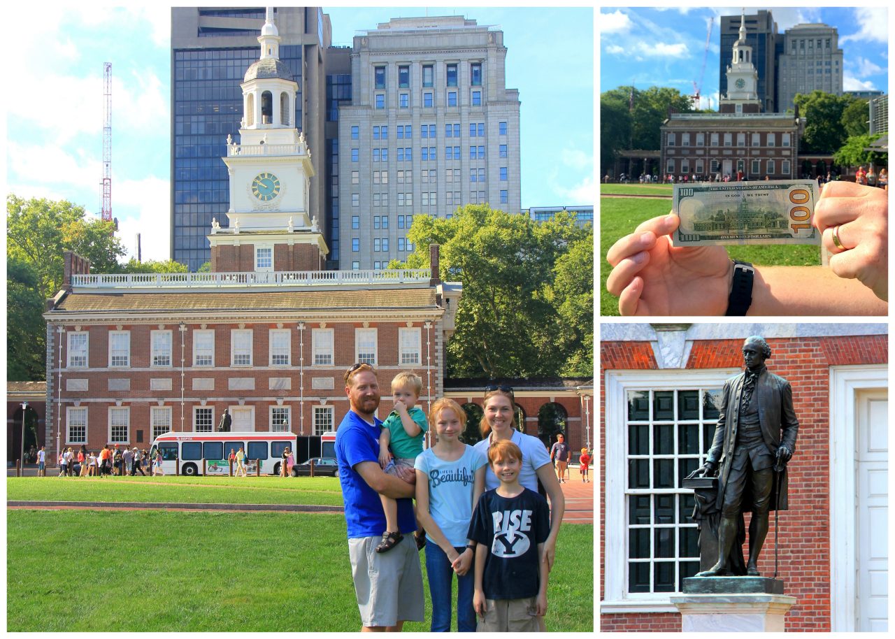 Independence Hall with the Reliford Family